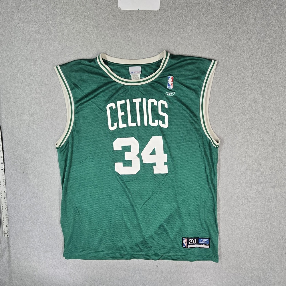 VINTAGE Boston Celtics Men‎ Jersey 2XL Green Reebok Paul Pierce 34 Y2K